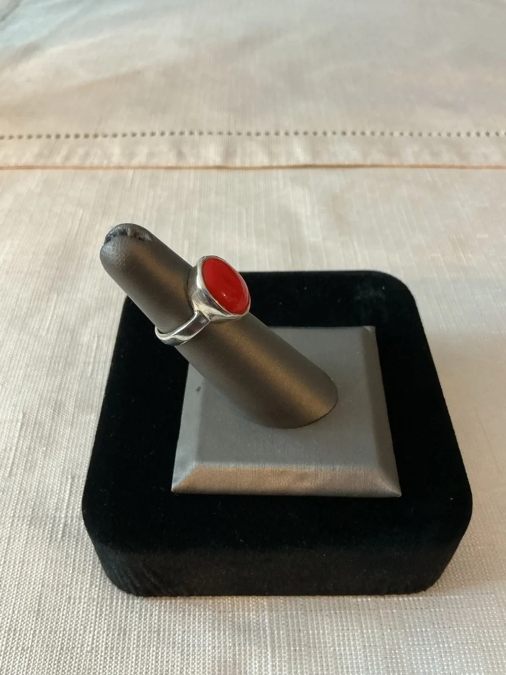 Genuine Carnelian Sterling Silver Ring